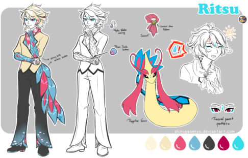 Aah, I Have This One Drawn For Such A Long Time Çvç - Male Milotic (500x313), Png Download