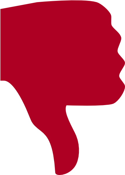 Positivo E Negativo - Red Thumb (570x597), Png Download