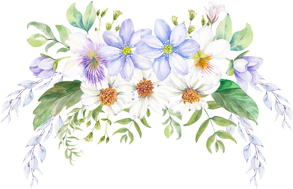Elegante Y Elegante Adorno De Flores Y Hierba Png - Wedding Invitation (1024x668), Png Download