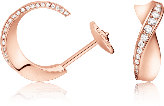 Earring 18k Red Gold And Diamonds E605bg0100105 - Earring (800x1100), Png Download