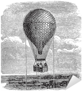 Old Aerostat Or Hot Air Balloon Vintage Illustration - Old Hot Air Balloon (400x400), Png Download