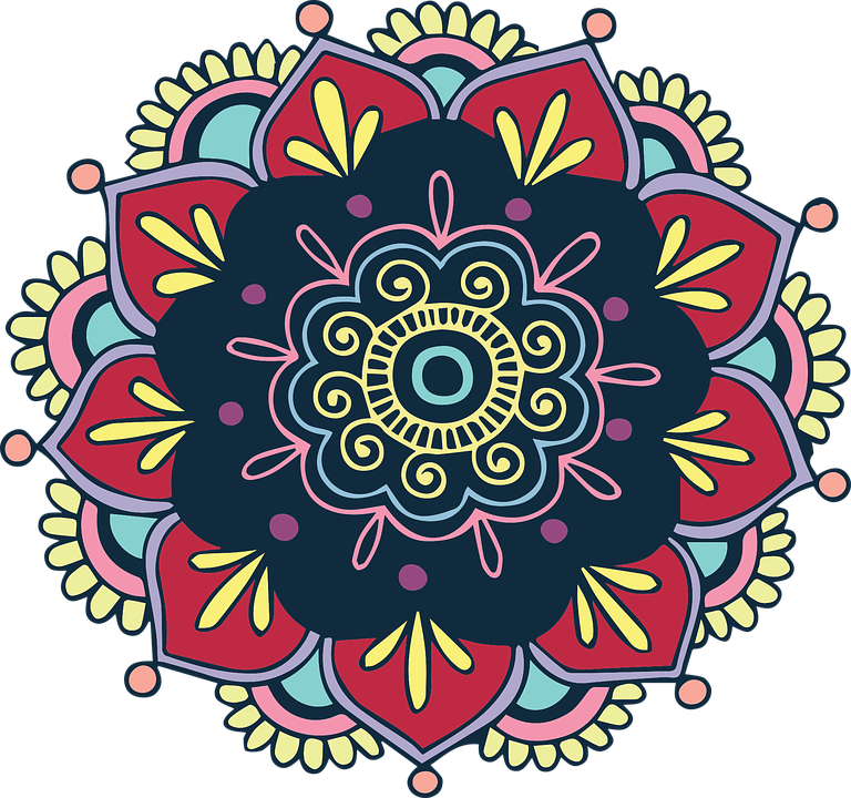 Indian Design Png - Flor Indiana Colorida (768x720), Png Download