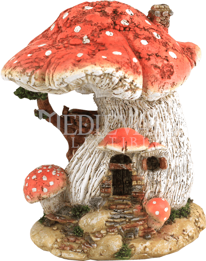 Red Mushroom House Garden (850x850), Png Download