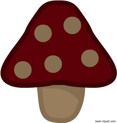 Maroon Mushroom Clip Art - Mushroom (450x450), Png Download