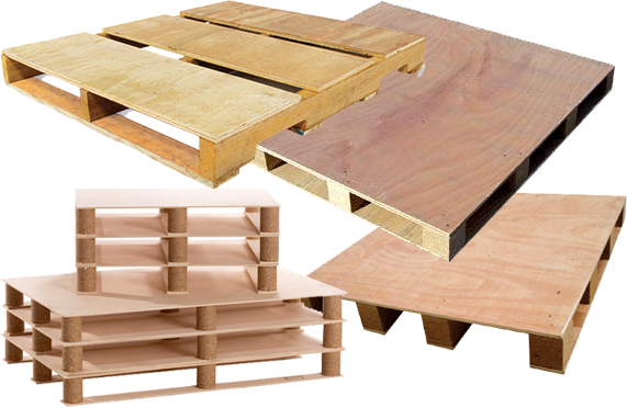Plywood Pallets - Pallet (571x372), Png Download