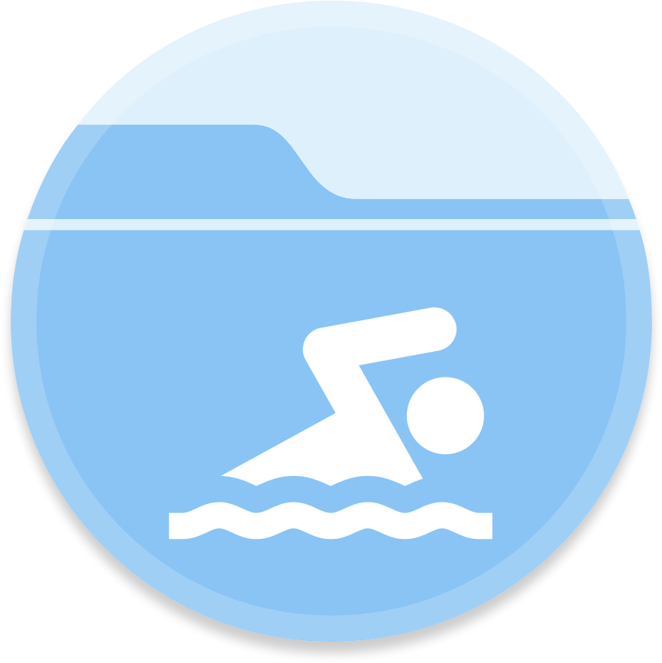 Swimming Icon - Glass Plaque Trophy Award - Swimming (1024x1024), Png Download