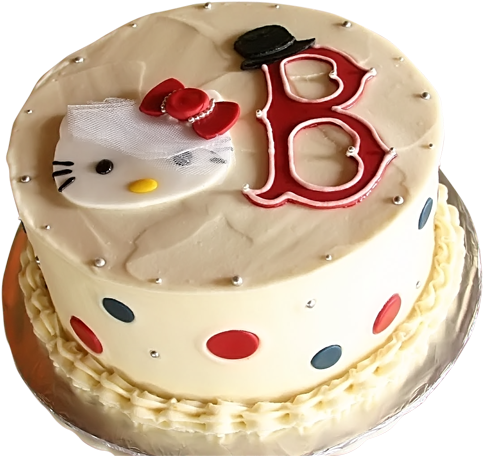 Hello Kitty Cake Decorations - Cake (500x500), Png Download