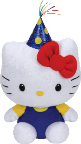 Hello Kitty Birthday Stuffed - Ty Hello Kitty Celebration (480x480), Png Download
