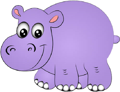 Beautiful Hippo Cartoon Images Baby Hippo Images Hippopotamus - Cartoon Hippo (400x400), Png Download