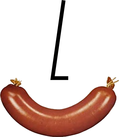 Making Sausages Smile - Bell Plakat (500x578), Png Download