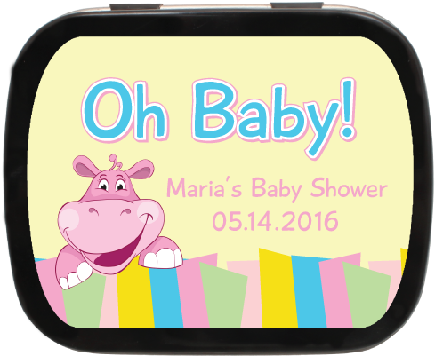 Baby Hippo Personalized - Papier Peint Union-jack Girly (500x500), Png Download