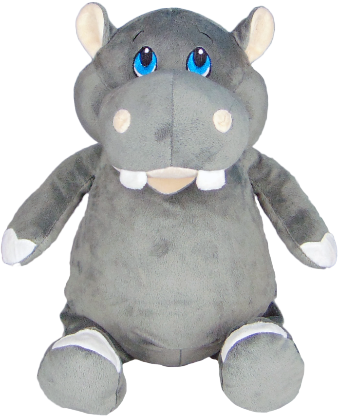 Personalized Stuffed Animal - Personalized Stuffed Hippo With Embroidered Name (777x983), Png Download