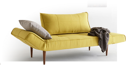 Living Room - Innovation Living Upholstered Zeal Deluxe Daybed (430x320), Png Download