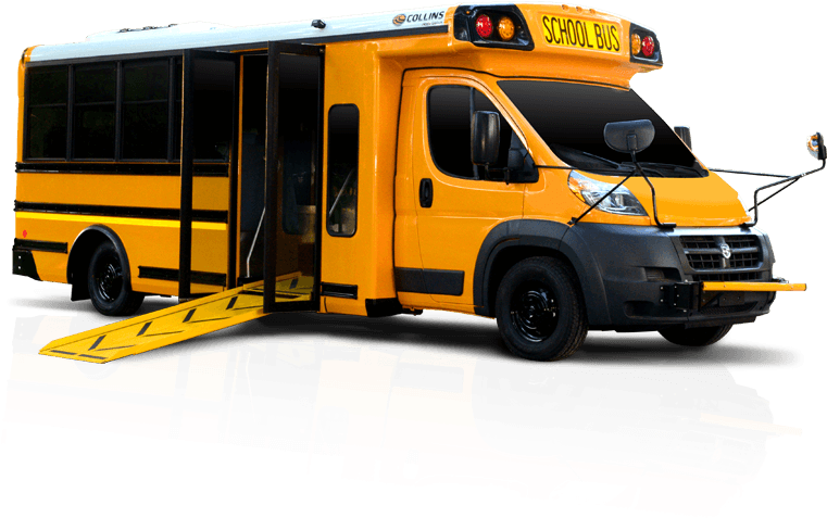 With The All New Collins Bus Low Floor Design, Wheelchair - Bus (1162x564), Png Download