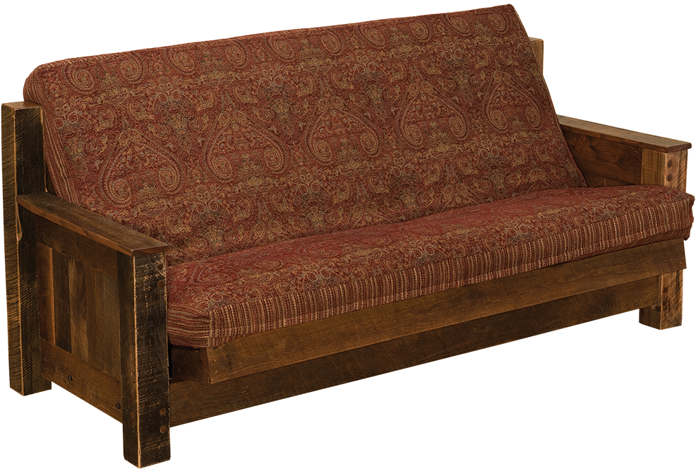 Barnwood Futon And Futon Cover - Fireside Lodge B13151 Barnwood Futon With 8 Inner-spring (1000x1000), Png Download