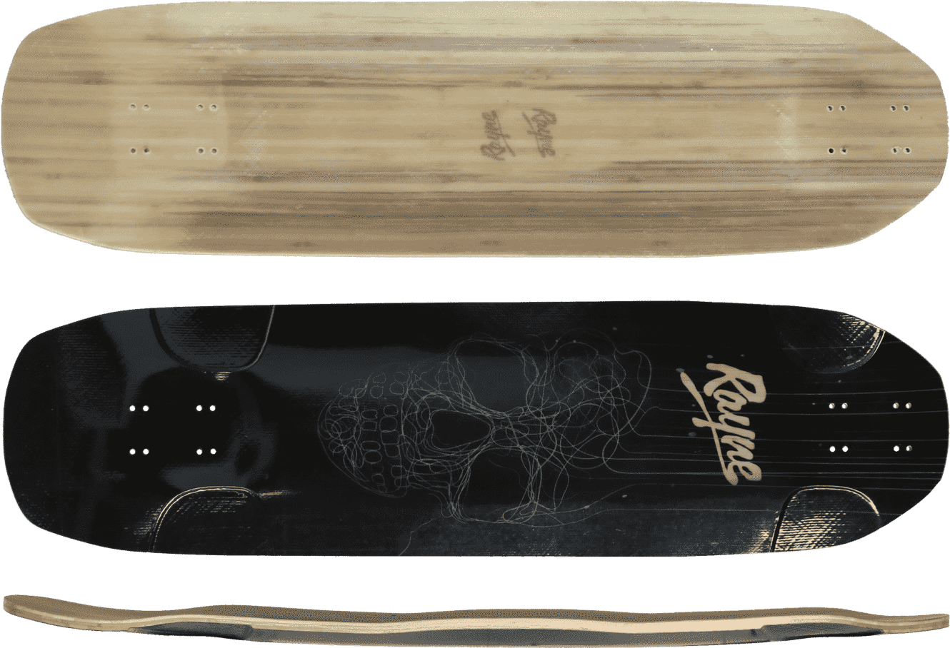 Custom Darkside Skull 36 Rayne Board - Longboard (1600x1086), Png Download