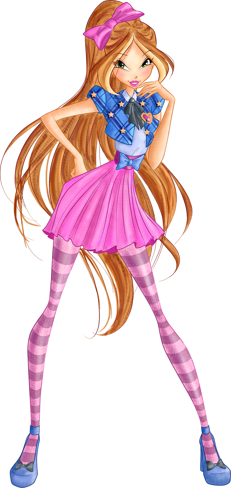 Winx Club Flora School (760x1600), Png Download