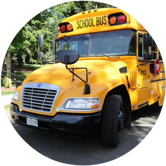 The Front Of A School Bus - School (592x533), Png Download
