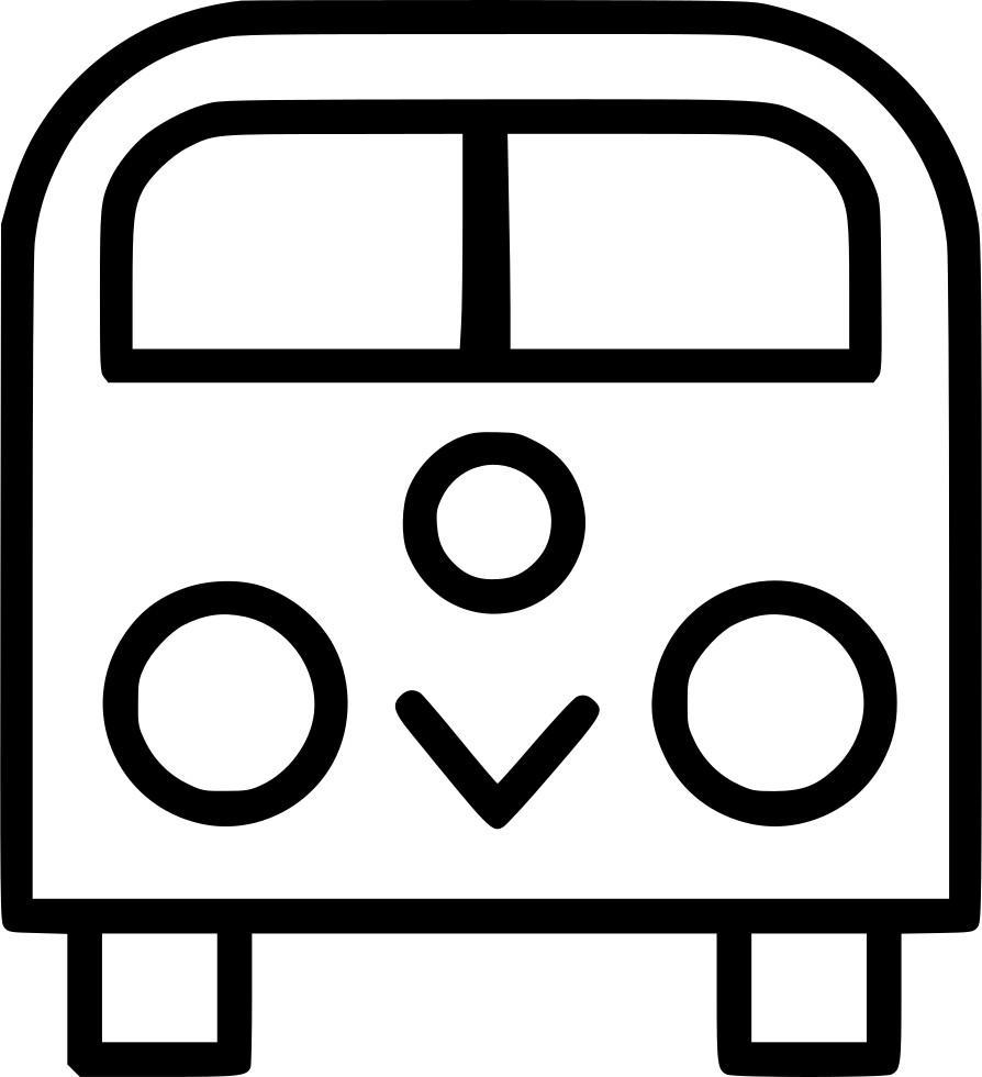 Bus Front - (894x980), Png Download