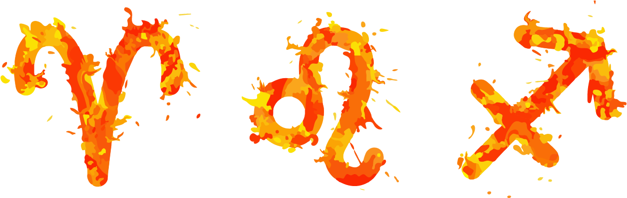 Fire Sign Element Overview - Fire Sign Zodiac (1280x400), Png Download