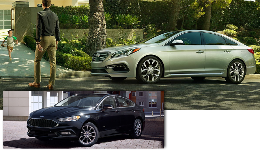 2017 Ford Fusion - Hyundai Sonata (900x530), Png Download