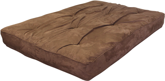 Prim Double Pocketcoil Brown Futon Right Side By Worldwide - Worldwide Mattress Outlet (550x350), Png Download