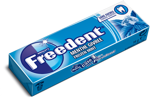 Freedent Fresh Mint Chewing Gum - Chewing Gum Freedent Png (500x357), Png Download