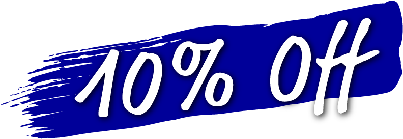 10 Percent Off Food Discounts - Majorelle Blue (800x287), Png Download