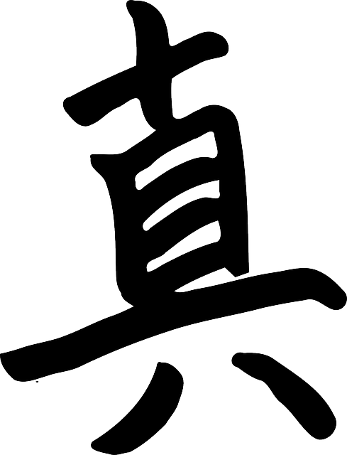 Japanese-34543 - Kanji For Truth (489x640), Png Download