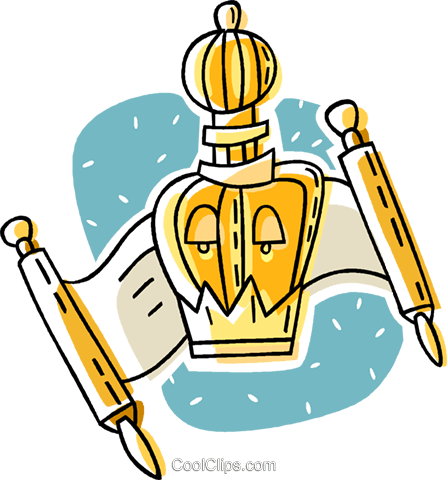 Scroll Jewish Faith Royalty Free Vector Clip Art Illustration - Clip Art (447x480), Png Download