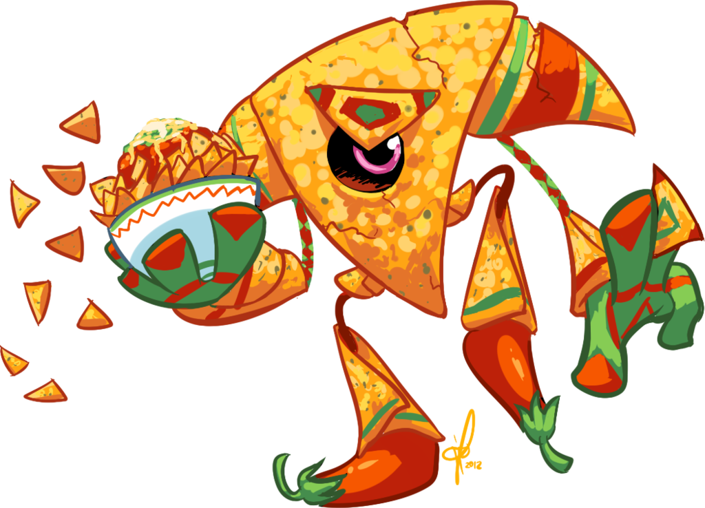 Free Download Cartoon Nacho Png Clipart Nachos Taco - Nacho Art (500x360), Png Download