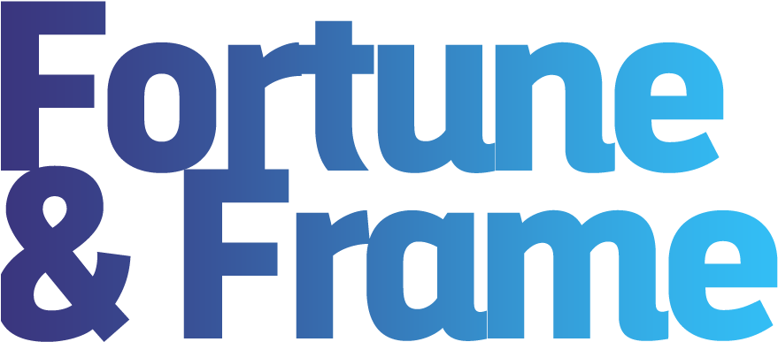 Fortune And Frame - Electric Blue (1240x400), Png Download