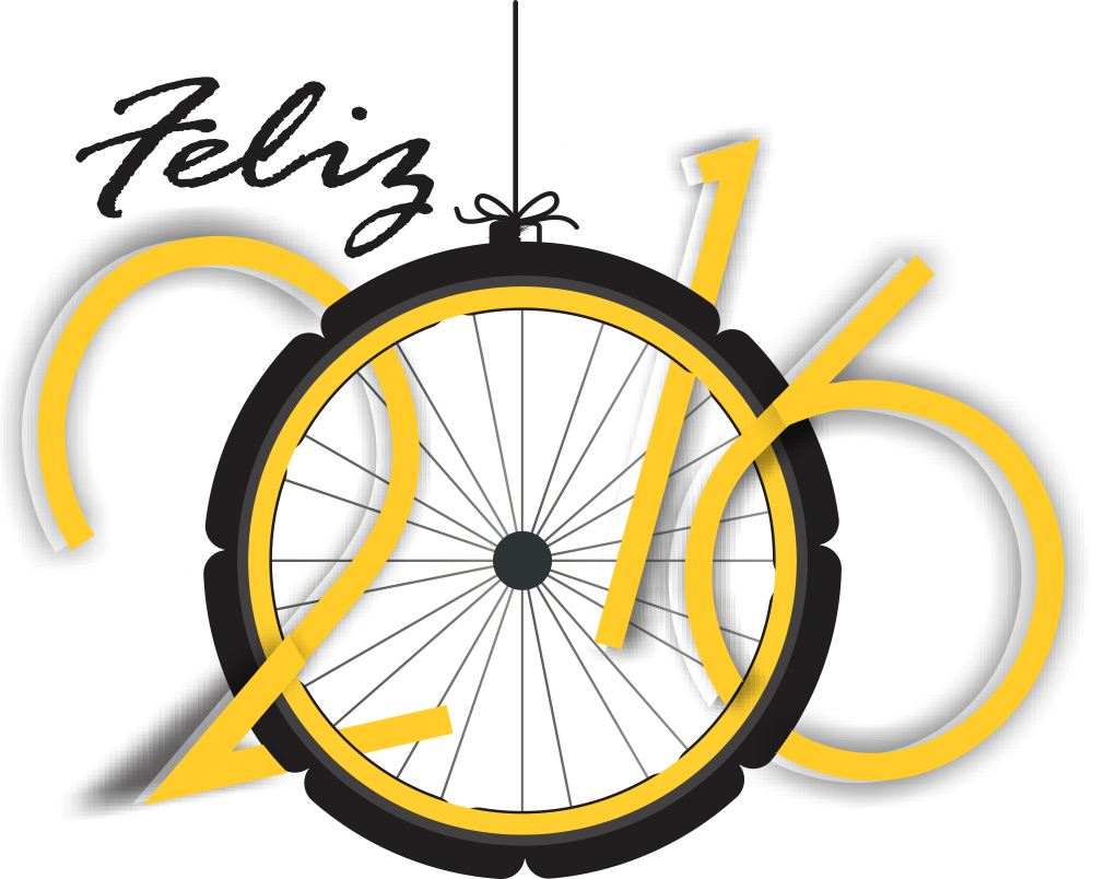 ¡¡¡ciclismo Base Aragonés Te Desea Feliz Año Nuevo - Bicycle (1000x804), Png Download