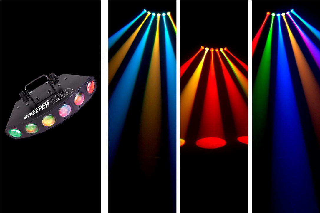 Iluminacion Tipo Monn 6 Rayos Leds Dmx Sweeper-led - Light-emitting Diode (1086x1038), Png Download