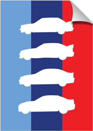 Bmw M3 Generations W/ M-stripe Background - Bmw Artwork (674x516), Png Download