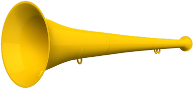 Foto - Yellow Vuvuzela (560x224), Png Download