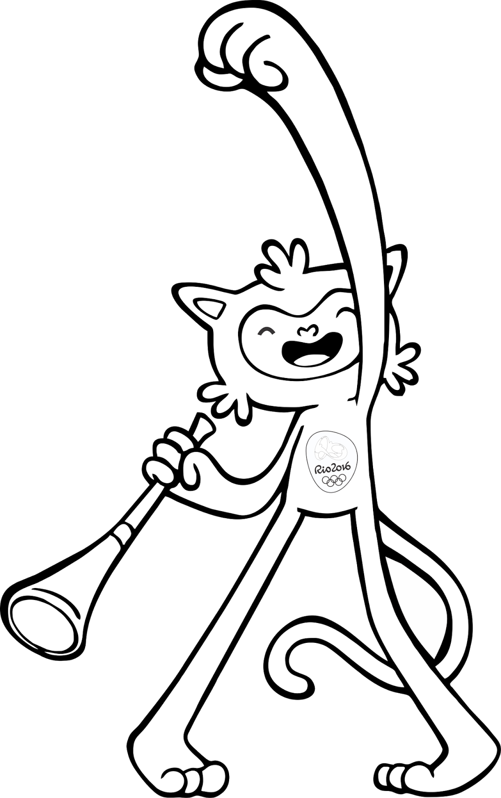 Mascote Vinicius Vuvuzela Olimpiadas Rio 2016 - Como Dibujar La Mascota De Los Juegos Olimpicos (1006x1600), Png Download