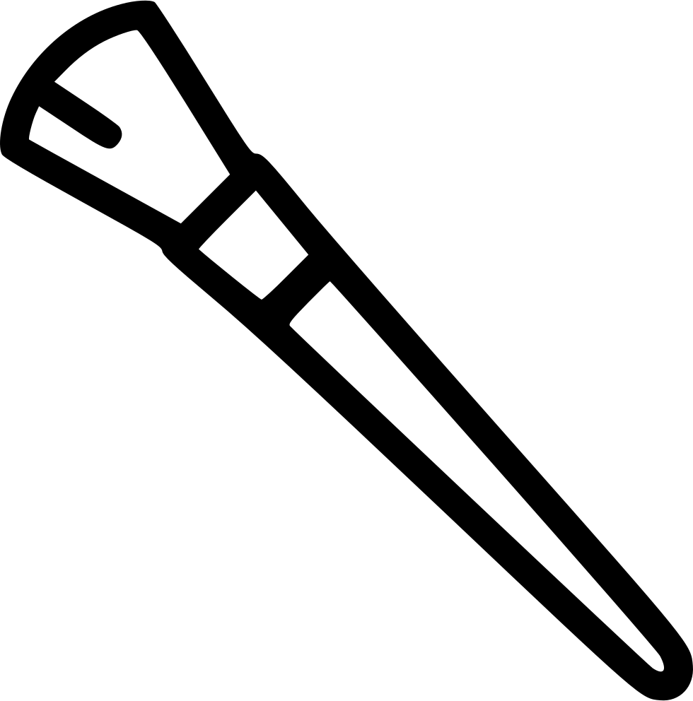 Blushon Brush Comments - Line Art (980x992), Png Download