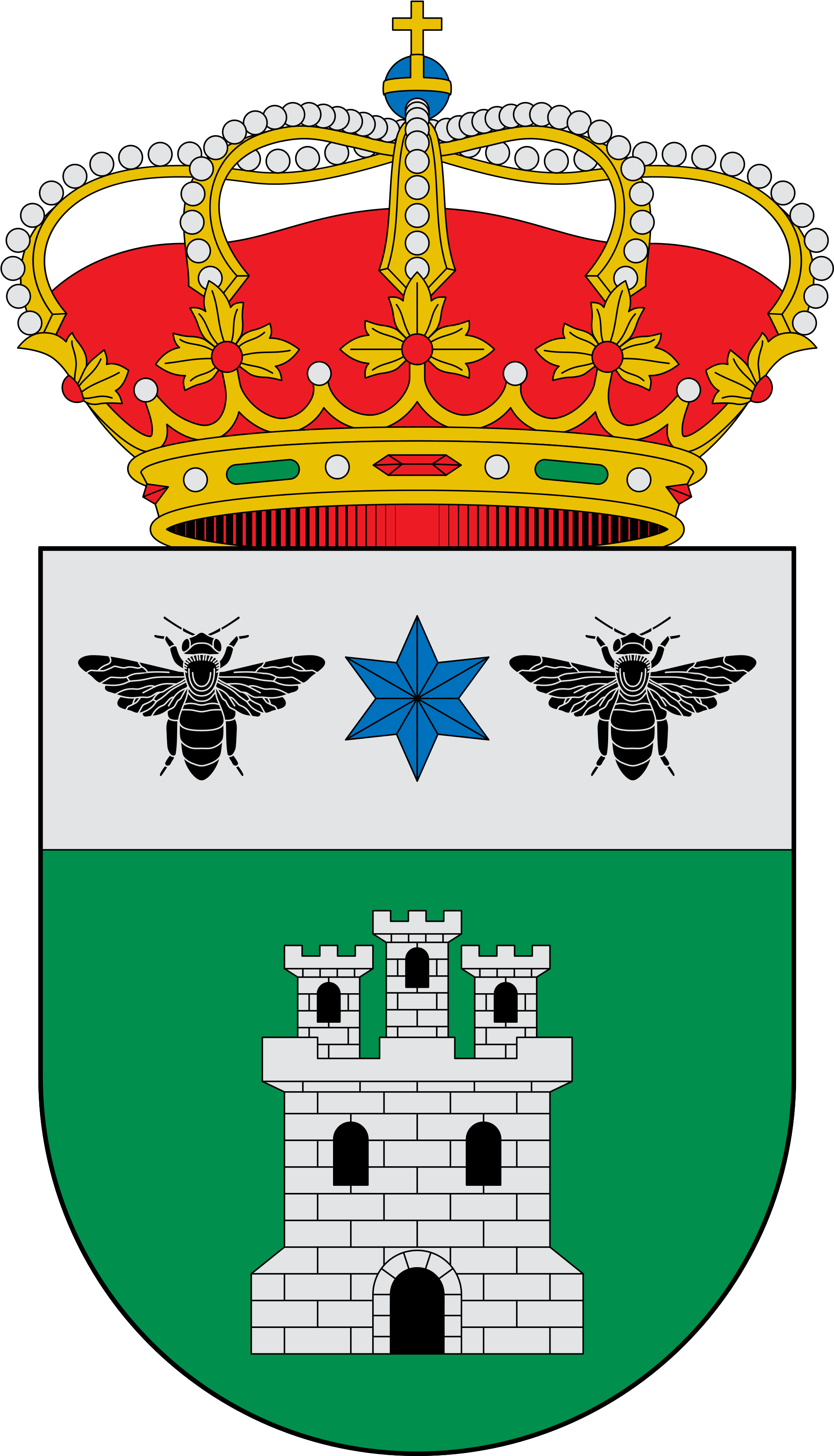Open - Escudo Santa Cruz De Los Cañamos (2000x3527), Png Download