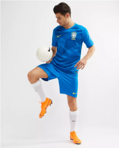 2018 World Cup Brazil Away Jersey Shirt - Brazil 2018 World Cup Kit (500x500), Png Download