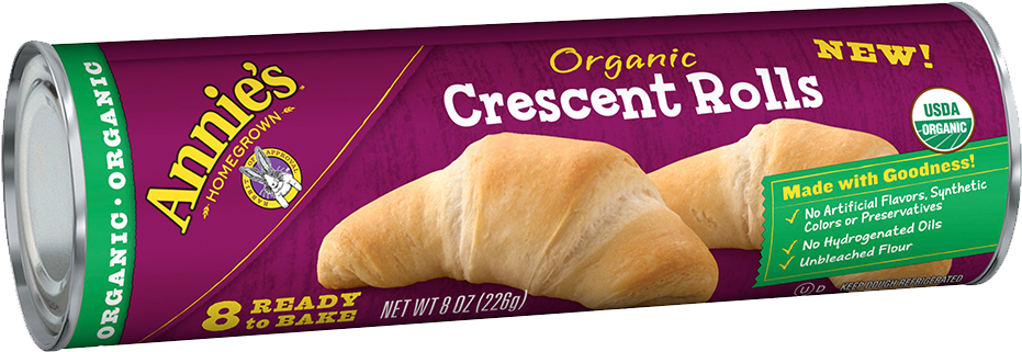 Organic Crescent Rolls - Annies Biscuits, Flaky, Organic - 16 Oz (950x489), Png Download