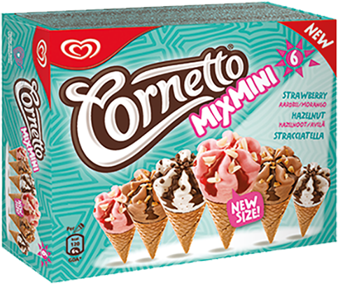 Unilever Ice Cream Brands Include Cornetto - Mini Cornetto Ice Cream (500x500), Png Download