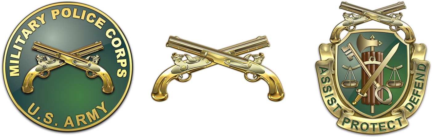 Mp Corps Cross Pistol Insignia - Military Police Corps Us Army (1500x491), Png Download