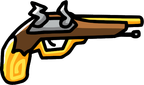 Rime Clipart Pistol - Scribblenauts Unlimited Weapons (499x295), Png Download