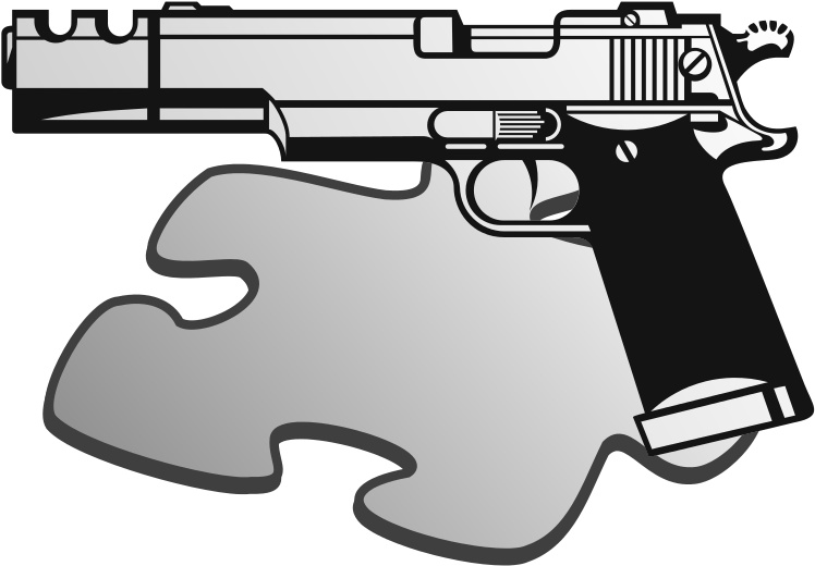 Pistol Silhouette Png Original File - Gun Violence Clipart Png (768x768), Png Download