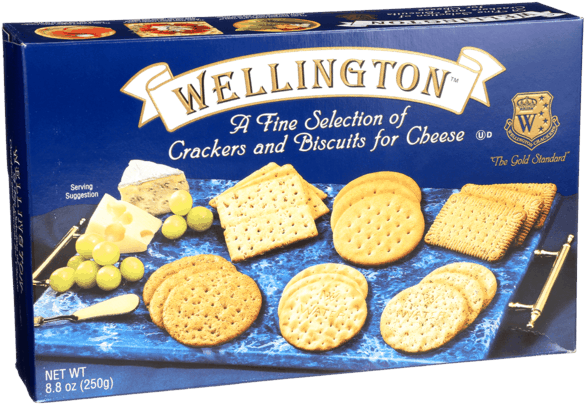 00 For Wellington® Cracker Assortment Box - Wellington Crackers And Biscuits For Cheese - 8.8 Oz (600x427), Png Download