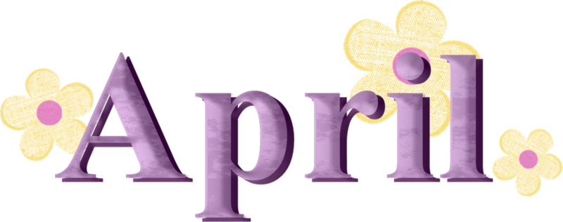Jpg Transparent Download April Clipart - April Word Clip Art (800x316), Png Download