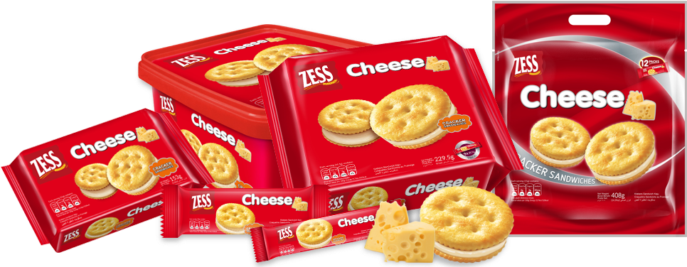 Zess Cracker Sandwiches Cheese - Zess Biscuit (985x380), Png Download