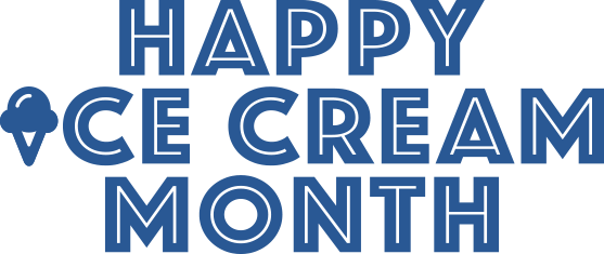 Happy Ice Cream Month - Graphic Design (557x235), Png Download