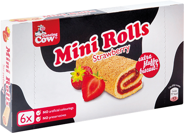 Minirolls Strawberry Pack - Mini (960x640), Png Download